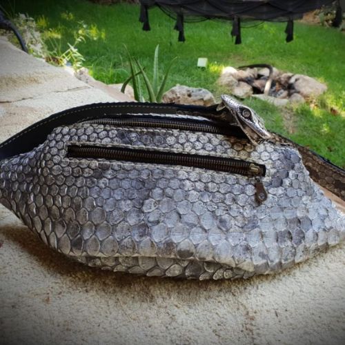 Snakeskin bum bag on sale